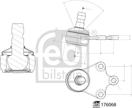 Febi Bilstein 176068 - Giunto di supporto / guida autozon.pro