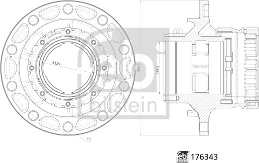 Febi Bilstein 176343 - Mozzo ruota autozon.pro