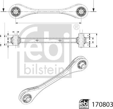 Febi Bilstein 170803 - Braccio oscillante, Sospensione ruota autozon.pro