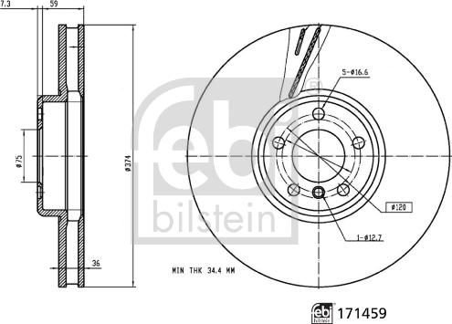 Febi Bilstein 171459 - Discofreno autozon.pro