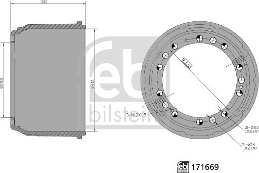 Febi Bilstein 171669 - Tamburo freno autozon.pro