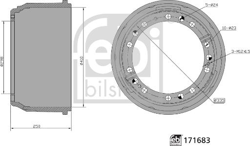 Febi Bilstein 171683 - Tamburo freno autozon.pro