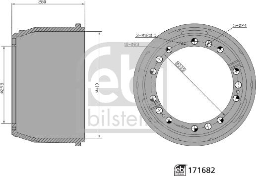 Febi Bilstein 171682 - Tamburo freno autozon.pro