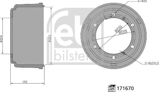 Febi Bilstein 171670 - Tamburo freno autozon.pro