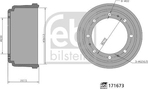 Febi Bilstein 171673 - Tamburo freno autozon.pro