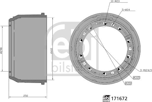 Febi Bilstein 171672 - Tamburo freno autozon.pro