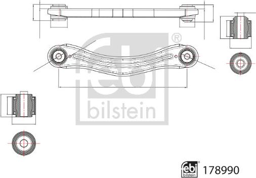 Febi Bilstein 178990 - Braccio oscillante, Sospensione ruota autozon.pro