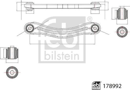 Febi Bilstein 178992 - Braccio oscillante, Sospensione ruota autozon.pro