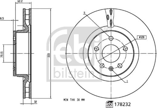 Febi Bilstein 178232 - Discofreno autozon.pro