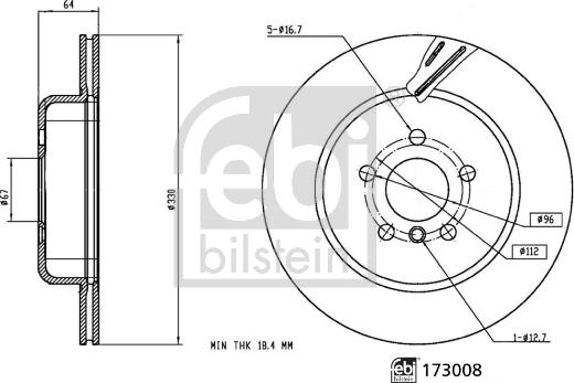 Febi Bilstein 173008 - Discofreno autozon.pro