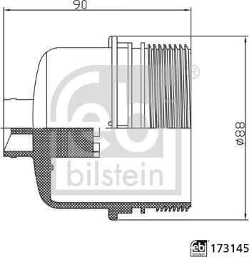 Febi Bilstein 173145 - Calotta, Carter filtro olio autozon.pro