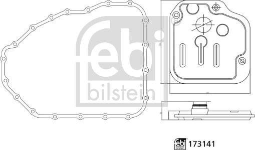 Febi Bilstein 173141 - Filtro idraulico, Cambio automatico autozon.pro