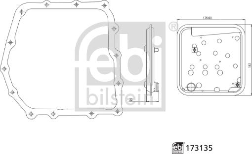 Febi Bilstein 173135 - Filtro idraulico, Cambio automatico autozon.pro