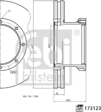 Febi Bilstein 173123 - Discofreno autozon.pro