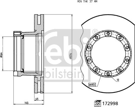 Febi Bilstein 172998 - Discofreno autozon.pro