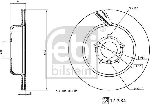 Febi Bilstein 172984 - Discofreno autozon.pro