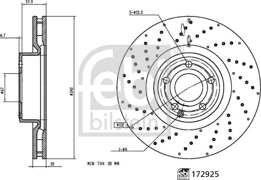 Febi Bilstein 172925 - Discofreno autozon.pro