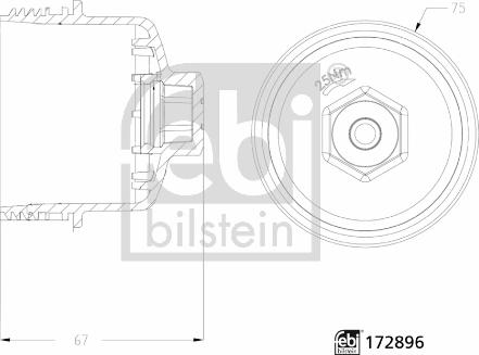 Febi Bilstein 172896 - Calotta, Carter filtro olio autozon.pro