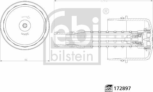 Febi Bilstein 172897 - Calotta, Carter filtro olio autozon.pro