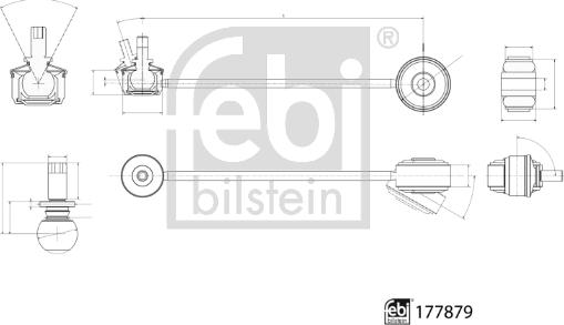 Febi Bilstein 177879 - Asta / Puntone, Stabilizzatore autozon.pro