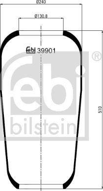 Febi Bilstein 39901 - Soffietto, Sospensione pneumatica autozon.pro