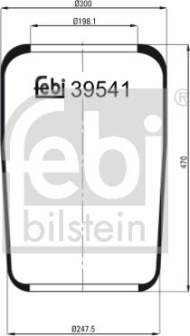 Febi Bilstein 39541 - Soffietto, Sospensione pneumatica autozon.pro