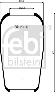 Febi Bilstein 20916 - Soffietto, Sospensione pneumatica autozon.pro