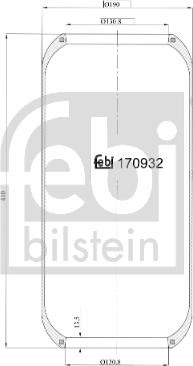 Febi Bilstein 20921 - Soffietto, Sospensione pneumatica autozon.pro