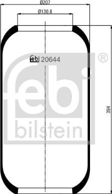 Febi Bilstein 20644 - Soffietto, Sospensione pneumatica autozon.pro