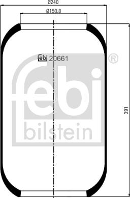 Febi Bilstein 20661 - Soffietto, Sospensione pneumatica autozon.pro