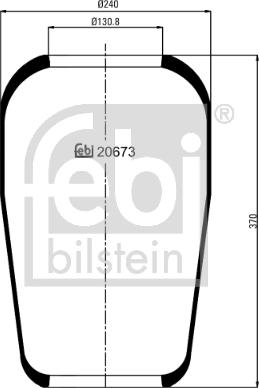 Febi Bilstein 20673 - Soffietto, Sospensione pneumatica autozon.pro