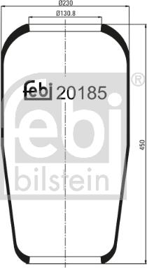 Febi Bilstein 20185 - Soffietto, Sospensione pneumatica autozon.pro