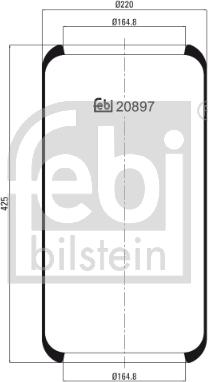 Febi Bilstein 20897 - Soffietto, Sospensione pneumatica autozon.pro