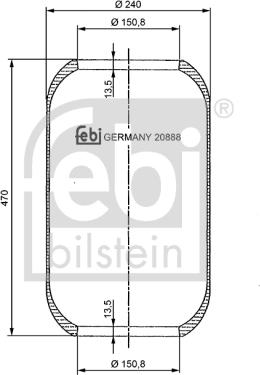 Febi Bilstein 20888 - Soffietto, Sospensione pneumatica autozon.pro