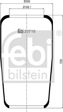 Febi Bilstein 20719 - Soffietto, Sospensione pneumatica autozon.pro