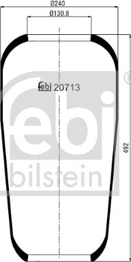 Febi Bilstein 20713 - Soffietto, Sospensione pneumatica autozon.pro