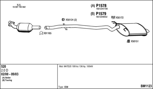 Fenno BM1123 - Impianto gas scarico autozon.pro