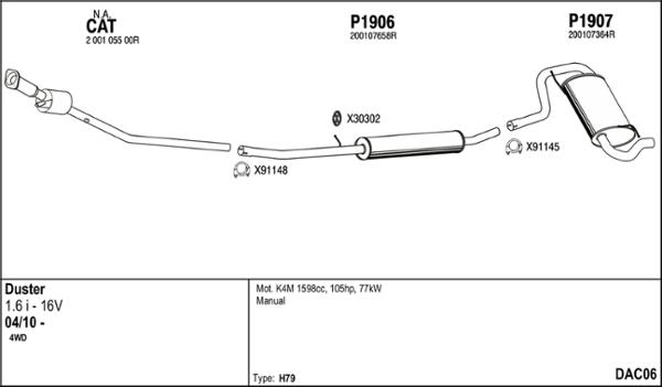 Fenno DAC06 - Impianto gas scarico autozon.pro