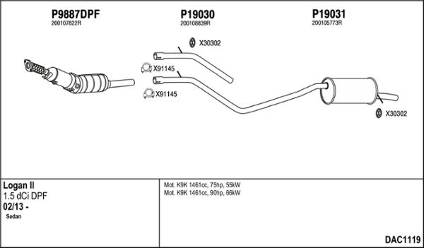 Fenno DAC1119 - Impianto gas scarico autozon.pro