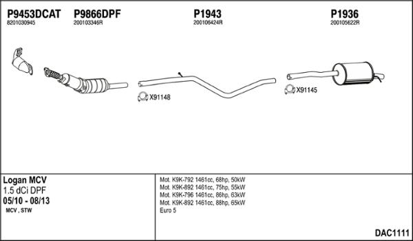 Fenno DAC1111 - Impianto gas scarico autozon.pro