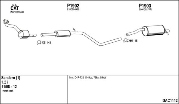 Fenno DAC1112 - Impianto gas scarico autozon.pro