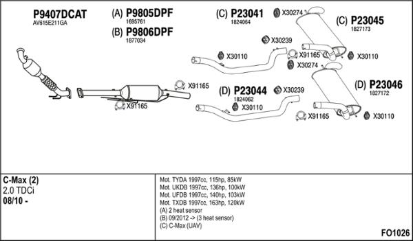 Fenno FO1026 - Impianto gas scarico autozon.pro