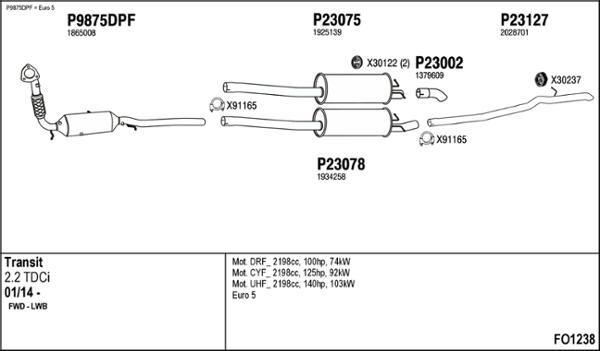 Fenno FO1238 - Impianto gas scarico autozon.pro