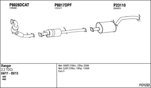 Fenno FO1222 - Impianto gas scarico autozon.pro