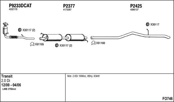 Fenno FO746 - Impianto gas scarico autozon.pro