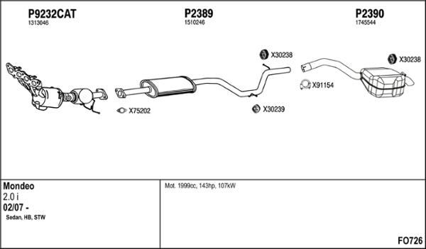 Fenno FO726 - Impianto gas scarico autozon.pro