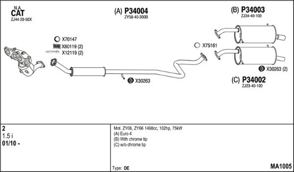 Fenno MA1005 - Impianto gas scarico autozon.pro