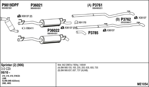 Fenno ME1054 - Impianto gas scarico autozon.pro