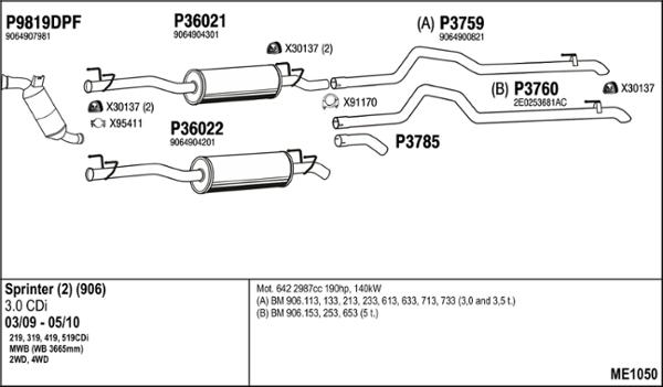 Fenno ME1050 - Impianto gas scarico autozon.pro