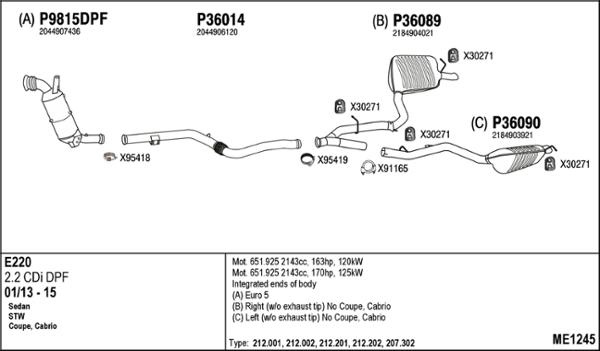 Fenno ME1245 - Impianto gas scarico autozon.pro